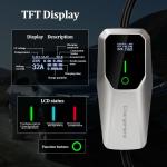 Portable 16A Level 1 & 2 EV Charger with 25ft Cable