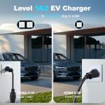 Upgraded 16A Portable EV Charger with Dual Adapters