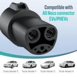 J1772 to Tesla Charger Adapter, Max 80A