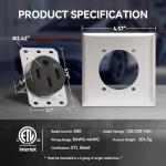 RVGUARD 50 Amp NEMA 14-50R EV Charging Outlet