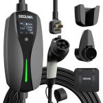NEMA 14-30 Level 2 EV Charger, Electric Vehicle Portable Charger with 24A 240V 25FT Cable, Adjustable Current (10-24A), Home MobileEV Charging Station with 4-Prong Dryer Plug for J1772 Electric Cars