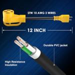 [240V to 240V] HUBRV Level 2 EV Charging Adapter 220 Volt Plug Nema 6-20P to NEMA 14-50R STW 10AWG 20 Amp to 50 Amp 4 Prong ETL Listed