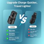 J1772 to Tesla Adapter Fit J1772 Stations, 80 Amp 250V Max Fast Charging for Tesla Model 3, Y, X, S, Cybertruck, Safety Certified, Fast EV Charging Adapter for Tesla Vehicles