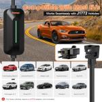 Romaa Portable EV Charger Level 1 and 2, 16A 3.8 kW J1772 Electric Car Charger, 110V–240V, NEMA 6-20 Plug, 25ft Charging Cable, Electric Vehicle Charger for EVs and PHEVs, ETL & FCC Certified