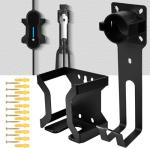 Ev Charger Holder Wall Mount Kit, EV Charger Holster Dock, J-EV Cable Bracket is Suitable for SAE J1772 Connector, Electric Vehicle Charging Box Bracket Set (RXZER23)