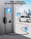 SEGUMA Level 2 EV Charger, 32Amp NEMA 14-50 Plug EVSE Charger, 25ft Cable ETL Certified, Adjustable Current & Delay Timer, Portable 208V-240V Mobile Electric Vehicle Charging Station for Home Level 2