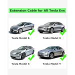 Otytkgo Extension Cable for Tesla with NACS Plug, Compatible with Model Y/X/3/S, 16.4ft 240V Up to 50A EV Extension Cord for Level 1 & 2 Charging with Mobile and Wall Connectors