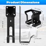Ev Charger Holder Wall Mount Kit, EV Charger Holster Dock, J-EV Cable Bracket is Suitable for SAE J1772 Connector, Electric Vehicle Charging Box Bracket Set (RXZER23)