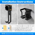 Ev Charger Holder Wall Mount Kit, EV Charger Holster Dock, J-EV Cable Bracket is Suitable for SAE J1772 Connector, Electric Vehicle Charging Box Bracket Set (RXZER23)