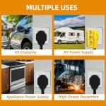 NEMA 14-50 Outlet 50 Amp EV Charging Receptacle with Wall Plate,NEMA 14-50R EV Power Outlet,125/250 Volt,50 Amp EV Outlet for Electric Vehicle Charging,RV and Large Appliance,3-Pole 4-Wire,ETL Listed