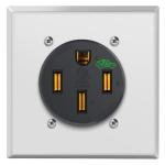 NEMA 14-50 Outlet 50 Amp EV Charging Receptacle with Wall Plate,NEMA 14-50R EV Power Outlet,125/250 Volt,50 Amp EV Outlet for Electric Vehicle Charging,RV and Large Appliance,3-Pole 4-Wire,ETL Listed