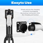 Ev Charger Holder Wall Mount Kit, EV Charger Holster Dock, J-EV Cable Bracket is Suitable for SAE J1772 Connector, Electric Vehicle Charging Box Bracket Set (RXZER23)
