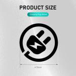 Reflective EV Charging Port Sticker - Electric Plug Decal