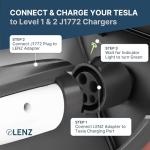 80A/240 VAC J1772 Charging Adapter for Tesla Cars
