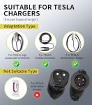 Tesla to J1772 Adapter: 60Amp Amp, Waterproof, Security Lock