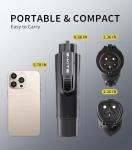 Tesla to J1772 Adapter: 60Amp Amp, Waterproof, Security Lock