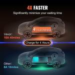 Portable Level 1+2 EV Charger with 28ft Cable