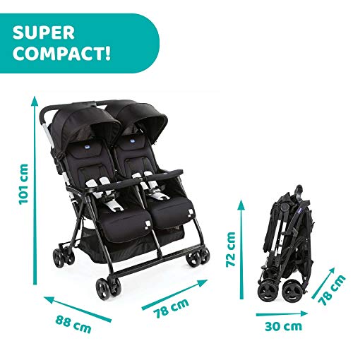Chicco OHlalà Twin Double Stroller - Lightweight and Compact