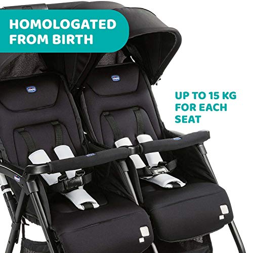 Chicco OHlalà Twin Double Stroller - Lightweight and Compact