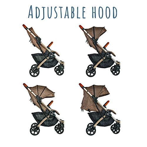 Amababy Lightweight Compact Travel Stroller for Toddlers (Brown)