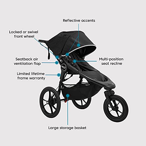 Midnight Black Baby Jogger Summit X3 Jogging Stroller