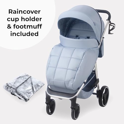 My Babiie MB160 Blue Plaid Pushchair - Birth to 4 Years