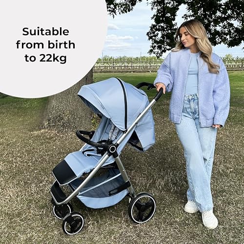 My Babiie MB160 Blue Plaid Pushchair - Birth to 4 Years