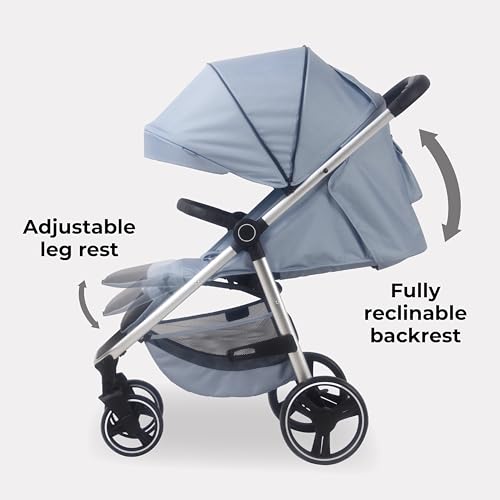 My Babiie MB160 Blue Plaid Pushchair - Birth to 4 Years