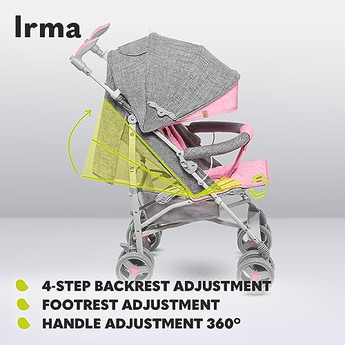 LIONELO Irma Lightweight Pushchair with Lie-Flat Function