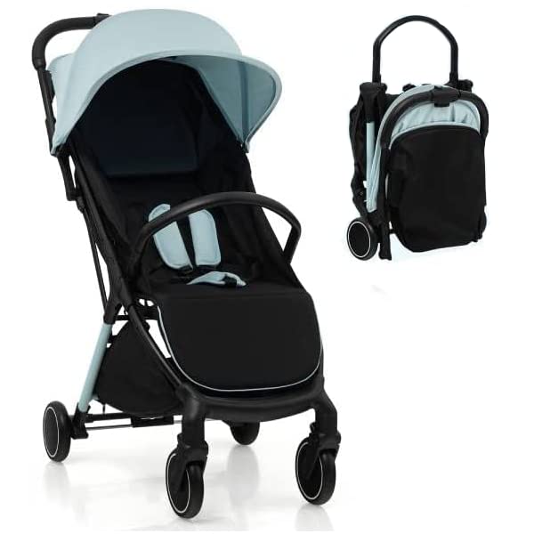Maxmass Folding Baby Stroller with Canopy and Storage