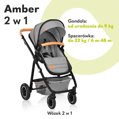 LIONELO Amber Pushchair Pram Set with Sport Seat