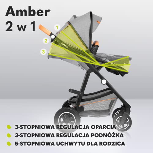 LIONELO Amber Pushchair Pram Set with Sport Seat