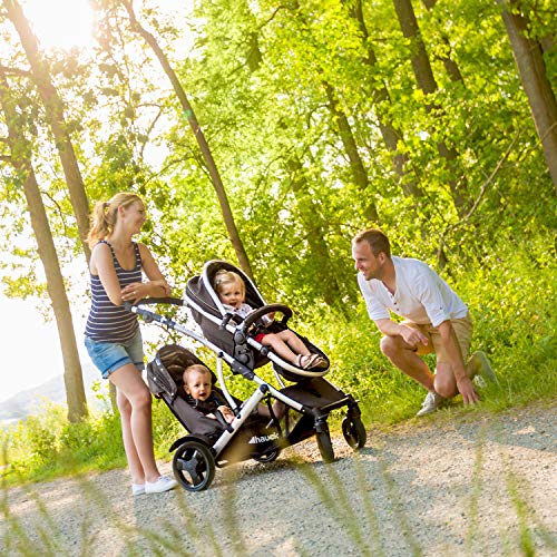 Hauck Duett 2 Double Pushchair - Black, Reversible, Compact