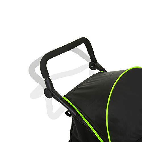 Black Neon Hauck Runner: All-Terrain Buggy with XL Wheels
