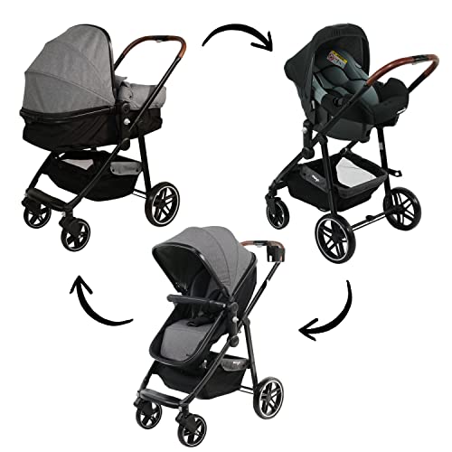 Nania Romy Pushchair 3-in-1 Travel System - Grey