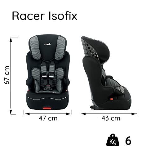 Nania Racer Isofix Car Seat Group 1/2/3 Black