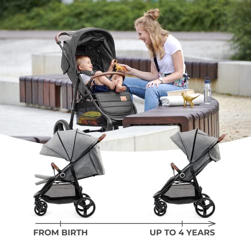 Kinderkraft GRANDE PLUS Stroller for Toddlers, Gray