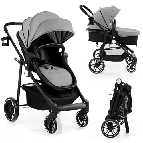 COSTWAY 2 in 1 Baby Pushchair with Reversible Seat