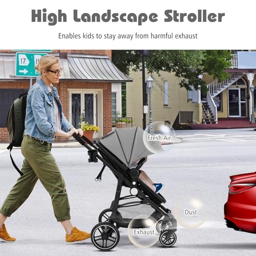 COSTWAY 2 in 1 Baby Pushchair with Reversible Seat