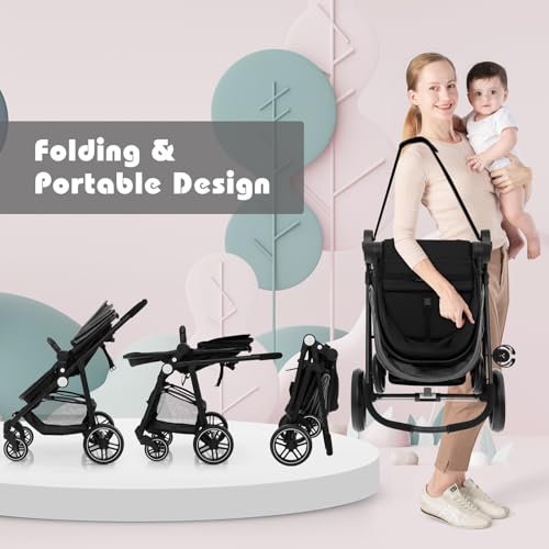COSTWAY 2 in 1 Baby Pushchair with Reversible Seat