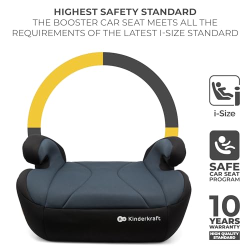 Kinderkraft I-Size Booster Car Seat, 135-150cm, Ergonomic
