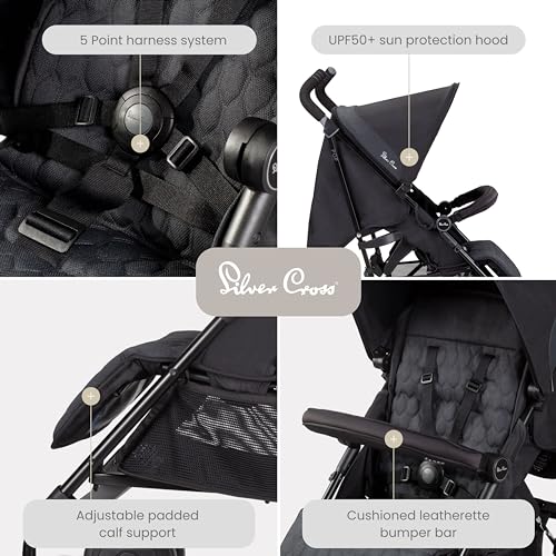 Silver Cross Pop Pushchair: Foldable Stroller - Adjustable Seat
