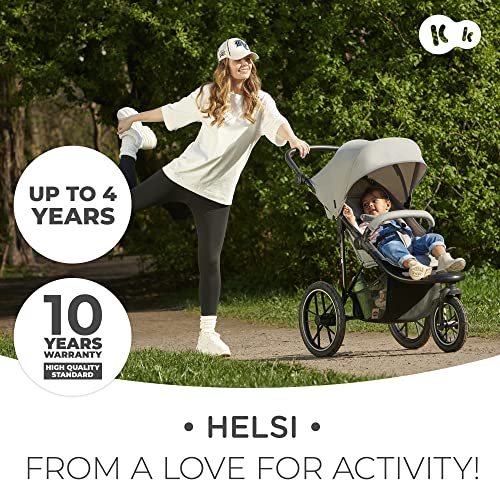 Kinderkraft HELSI 3 Wheeler Baby Stroller Gray