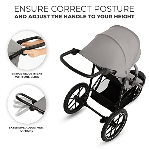 Kinderkraft HELSI 3 Wheeler Baby Stroller Gray