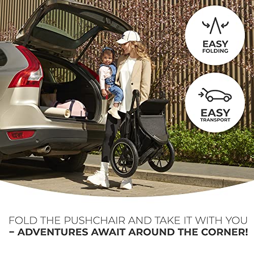 Kinderkraft HELSI 3 Wheeler Baby Stroller Gray