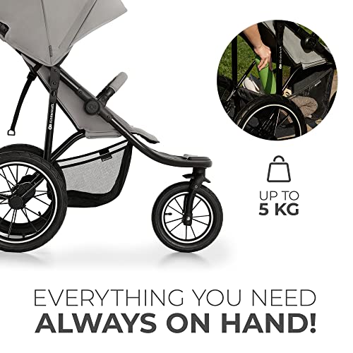 Kinderkraft HELSI 3 Wheeler Baby Stroller Gray