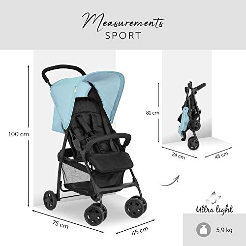 Hauck Sport Lightweight Blue Pushchair - Foldable & Compact