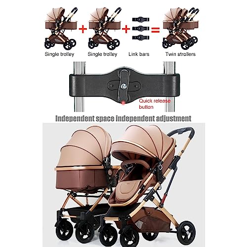 Gray Double Stroller for Infant and Toddler Twins