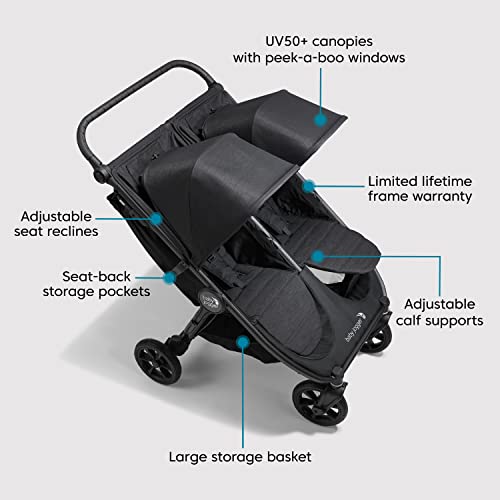 Opulent Black Lightweight Baby Jogger City Mini GT2 Double