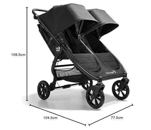 Opulent Black Lightweight Baby Jogger City Mini GT2 Double